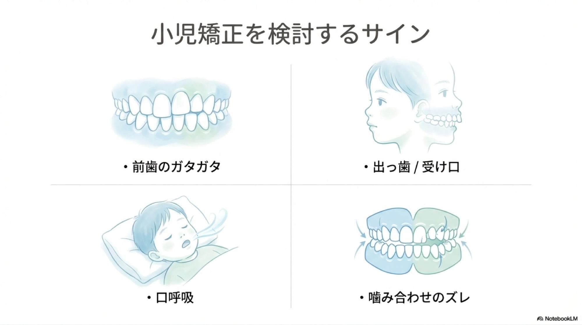 小児矯正を検討するサイン