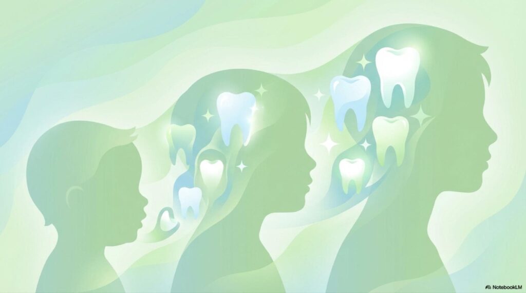 子供と歯の成長のイメージ